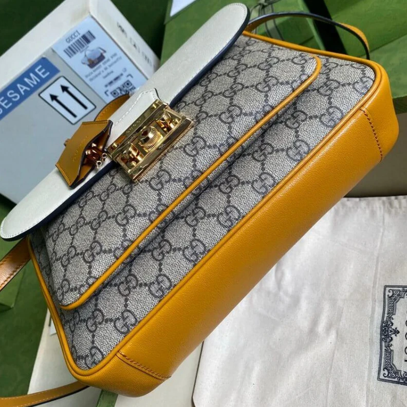 Kitlife Detachabl Gucci Padlock Small Shoulder Bag White