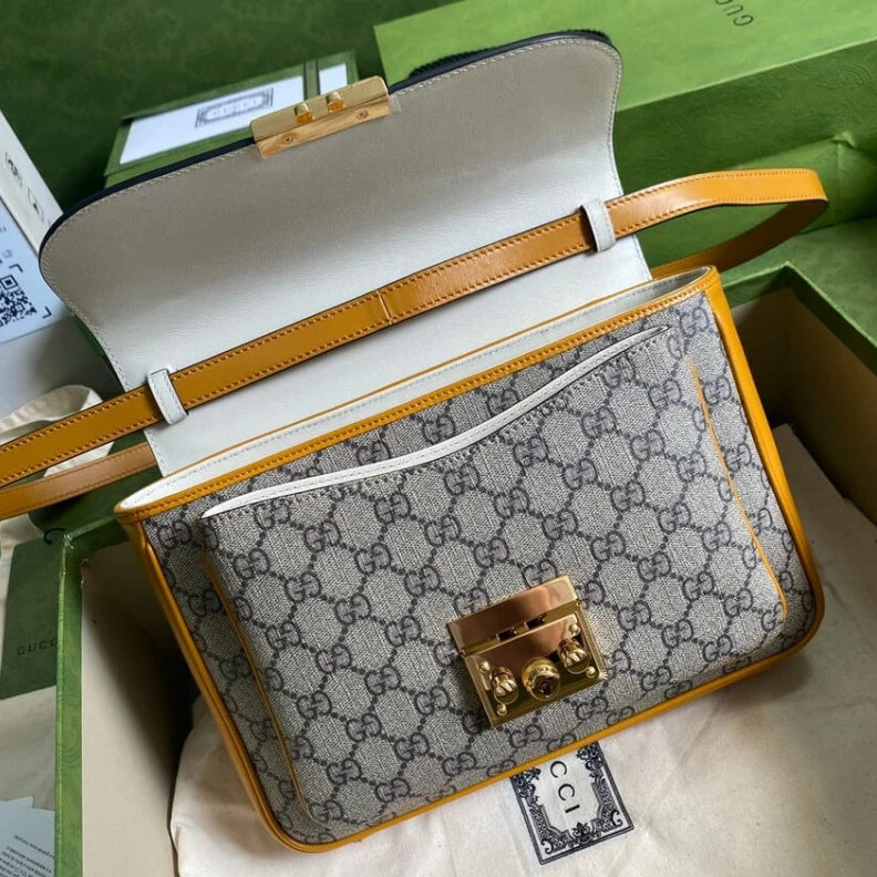 Kitlife Detachabl Gucci Padlock Small Shoulder Bag White