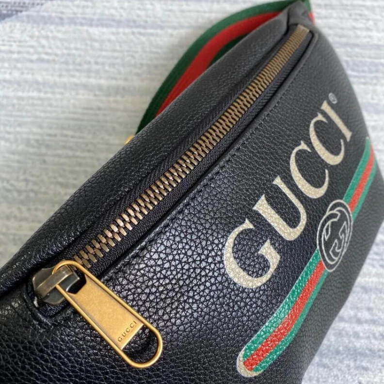 Louis vuitton locations Zipper cl Gucci Print Small Belt Bag Waist Body Black