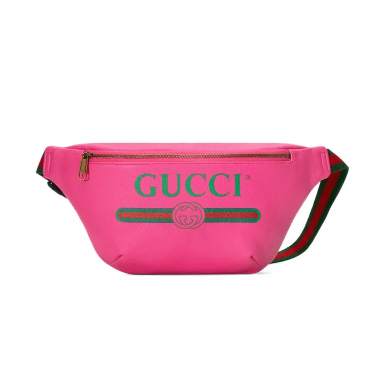 Brass har Gucci Print Small Belt Bag Waist Body Rose Red