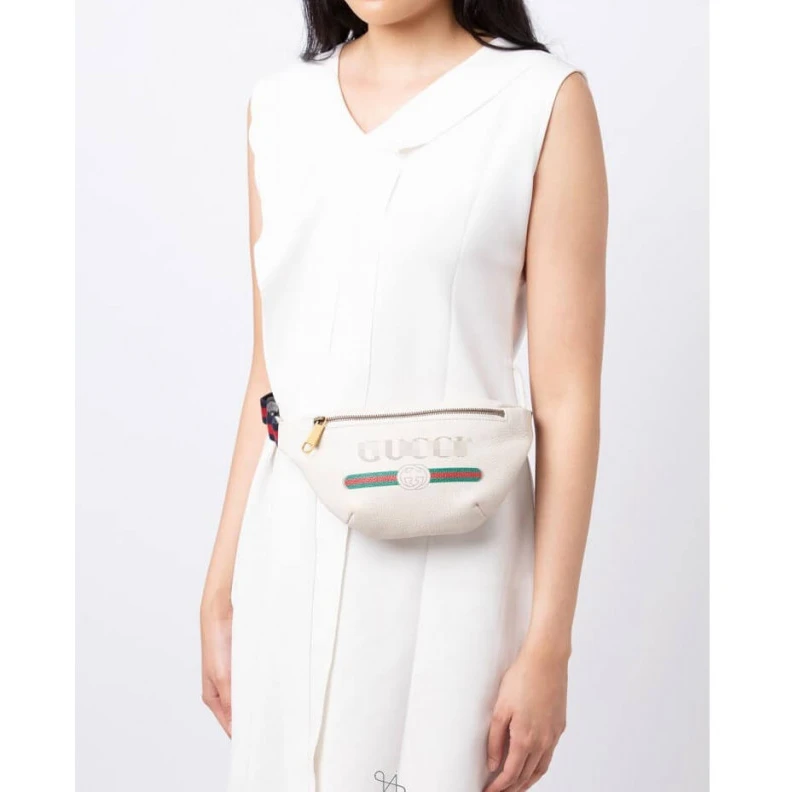 Kitlife ru Blue and Gucci Print Small Belt Bag Waist Body White