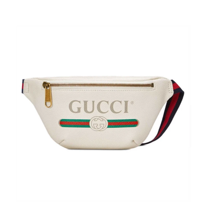 Blue and Gucci Print Small Belt Bag Waist Body White