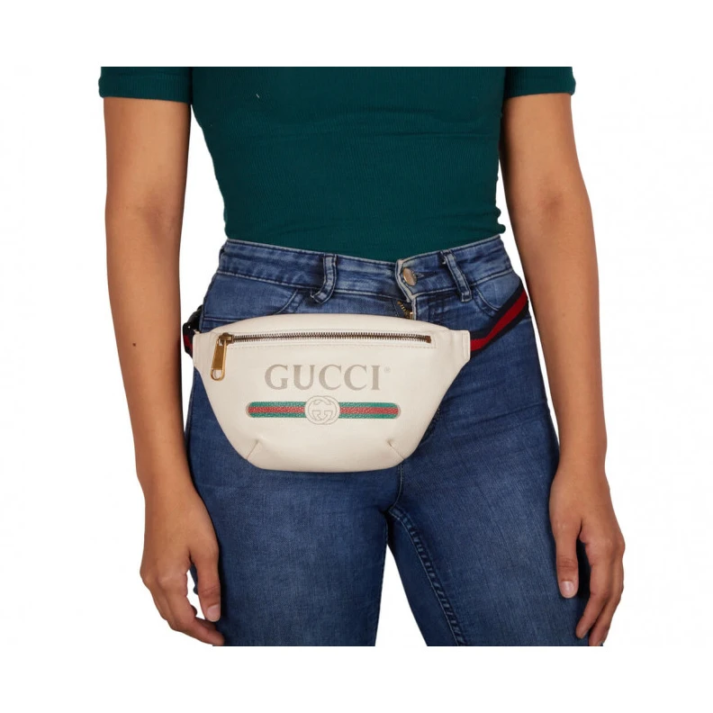 Kitlife ru Blue and Gucci Print Small Belt Bag Waist Body White