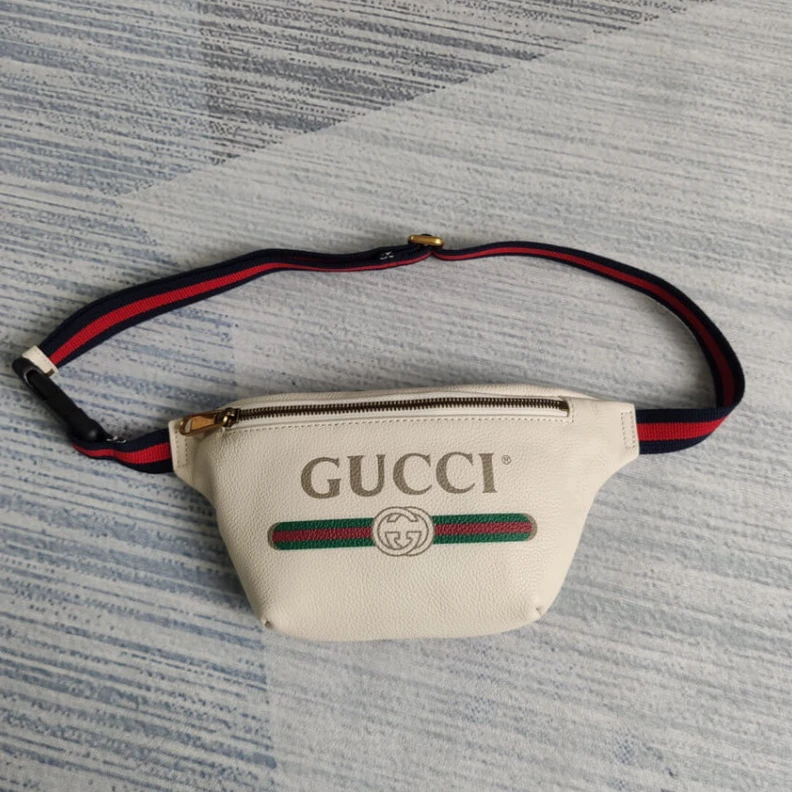 Kitlife ru Blue and Gucci Print Small Belt Bag Waist Body White