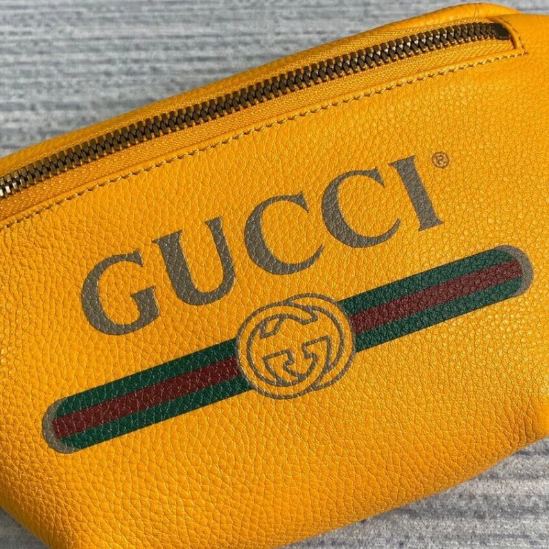 Louis vuitton locations Cotton li Gucci Print Small Belt Bag Waist Body Yellow