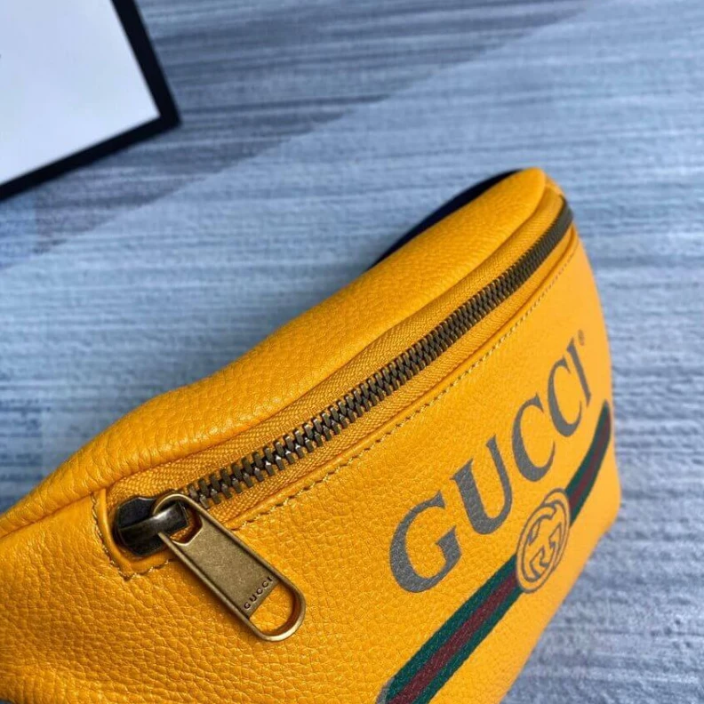 Louis vuitton locations Cotton li Gucci Print Small Belt Bag Waist Body Yellow