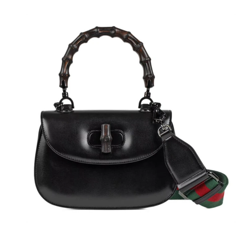 Gucci Small Top Handle Bag with Bamboo Black