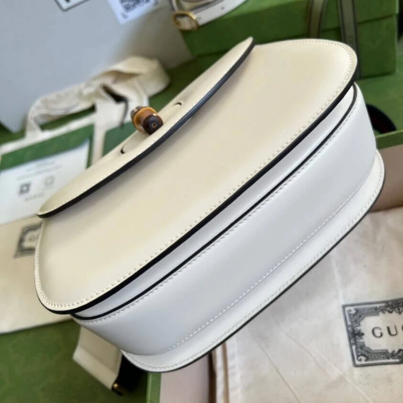 Replica bags Gucci Small Top Handle Bag with Bamboo White