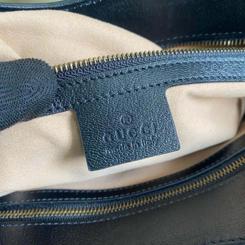 Louis vuitton locations Double G Gucci Small Top Handle Bag with Double G in Black Leather