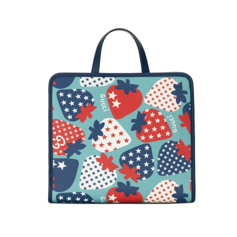 Double ha Gucci Strawberry Star Tote Bag
