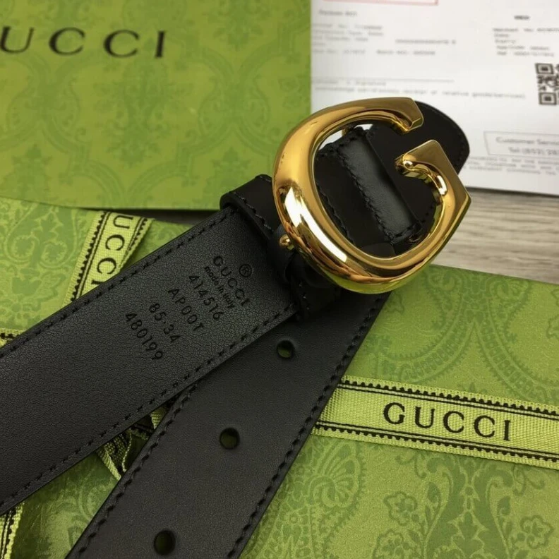 Louis vuitton locations Black lea Gucci Thin 30mm Belt with G Buckle Black