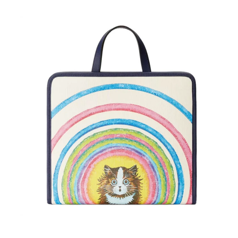 Nylon lin Gucci Tote Bag Cat Print
