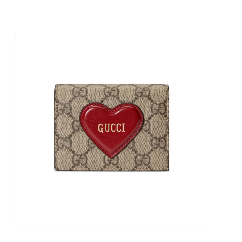 Two flat Gucci Valentine's Day Card Case Wallet