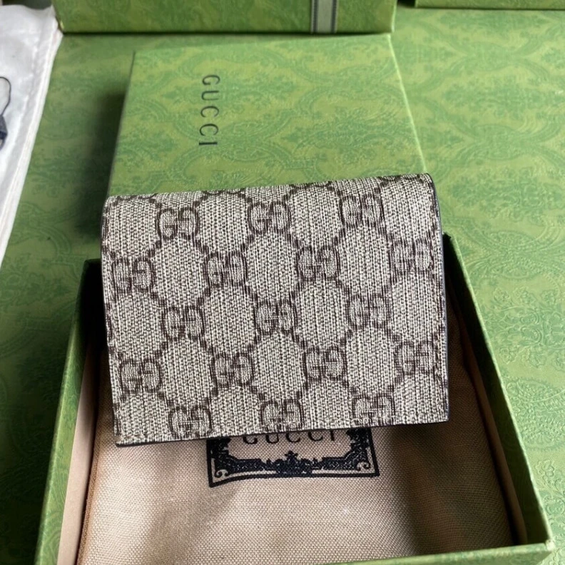Kitlife Two flat Gucci Valentine's Day Card Case Wallet