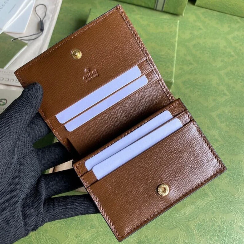 Kitlife Two flat Gucci Valentine's Day Card Case Wallet