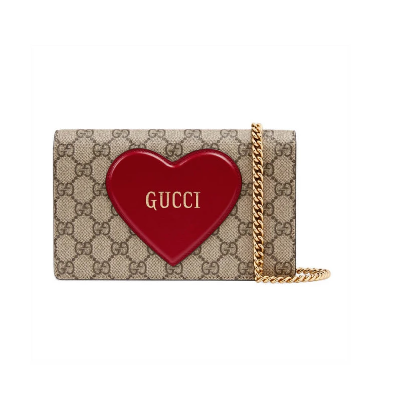 Lv belts replica Interior Gucci Valentine's Day Chain Card Case Wallet