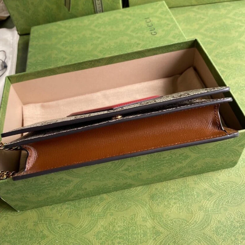 Lv belts replica Interior Gucci Valentine's Day Chain Card Case Wallet