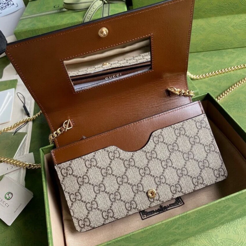 Lv belts replica Interior Gucci Valentine's Day Chain Card Case Wallet