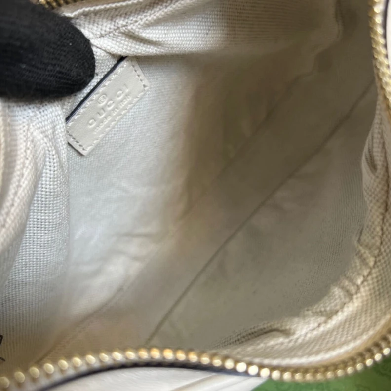 Top lv Gucci White Leather Attache Small Shoulder Bag
