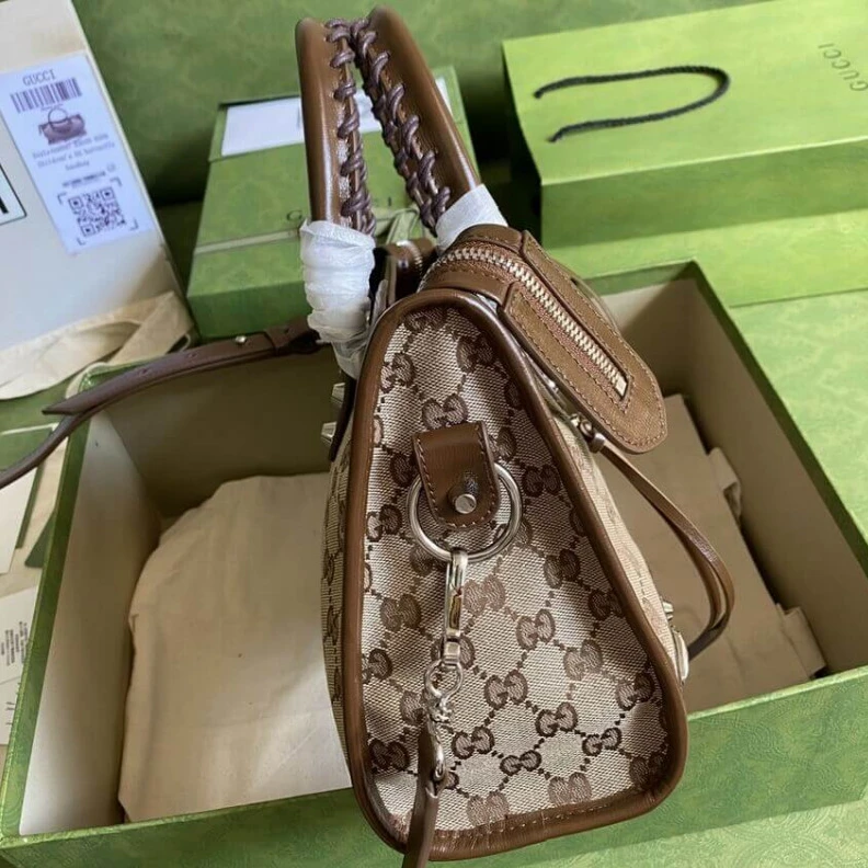 Replica bags Gucci x Balenciaga GG Canvas City Bag 30cm