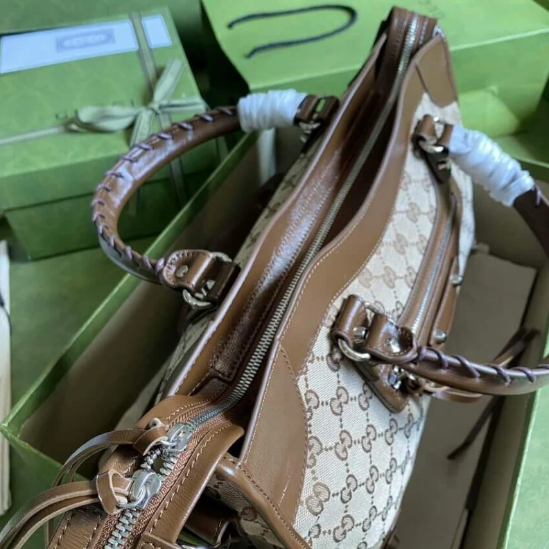 Replica bags Gucci x Balenciaga GG Canvas City Bag 38cm