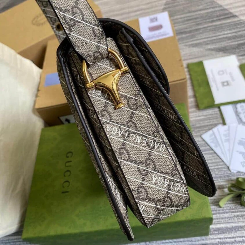 Kitlife Half Hors Gucci x Balenciaga Horsebit 1955 Shoulder Bag