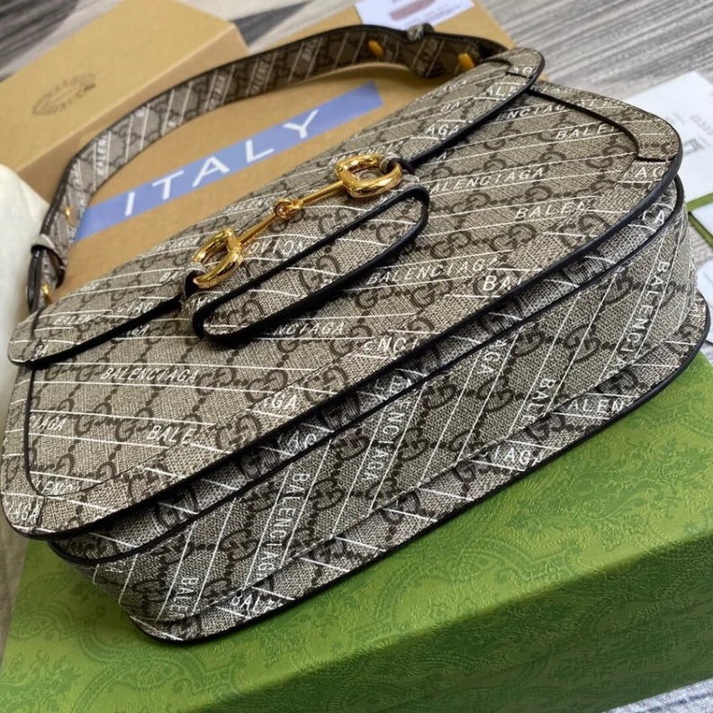 Kitlife Half Hors Gucci x Balenciaga Horsebit 1955 Shoulder Bag