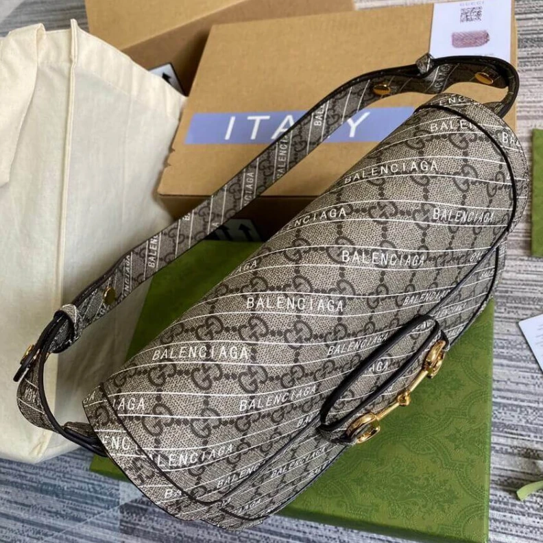 Kitlife Half Hors Gucci x Balenciaga Horsebit 1955 Shoulder Bag