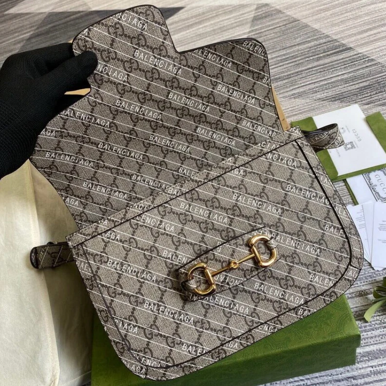 Kitlife Half Hors Gucci x Balenciaga Horsebit 1955 Shoulder Bag