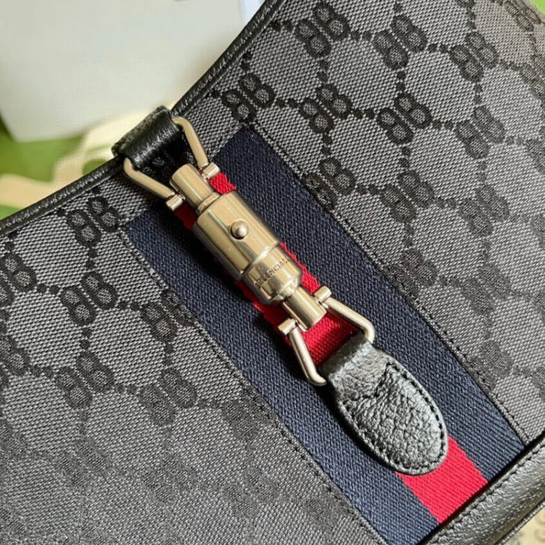 Replica bags lv Black and Gucci x Balenciaga Jackie 1961 Small Hobo Bag Black