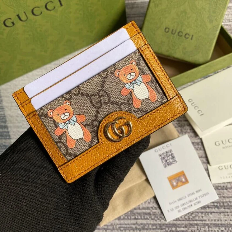 Louis vuitton locations Goldtone KAI x Gucci Card Case