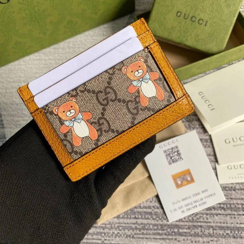Louis vuitton locations Goldtone KAI x Gucci Card Case