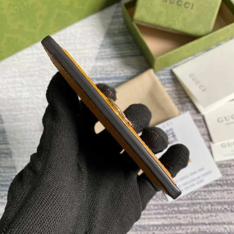 Louis vuitton locations Goldtone KAI x Gucci Card Case