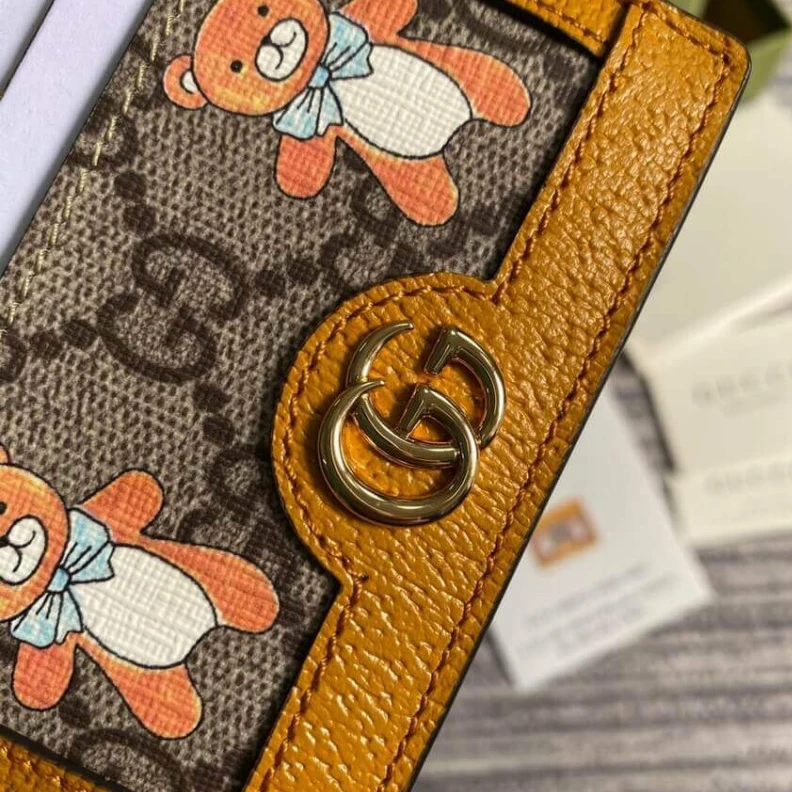 Louis vuitton locations Goldtone KAI x Gucci Card Case