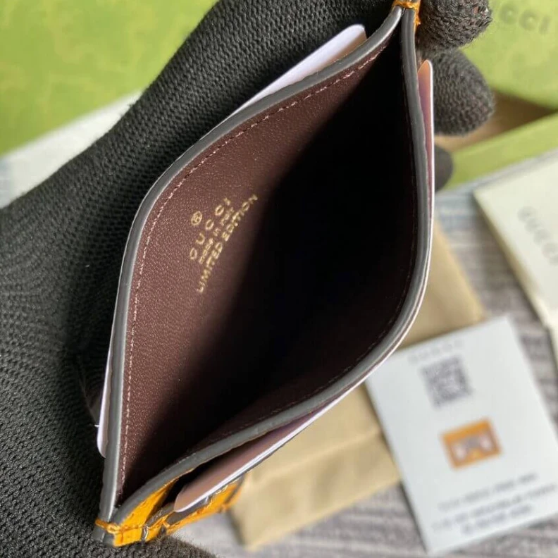 Louis vuitton locations Goldtone KAI x Gucci Card Case