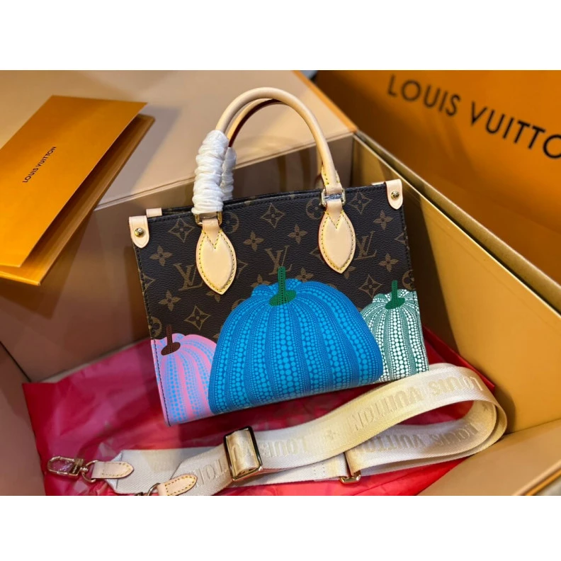 Mythick.ru Inside LV LV x YK OnTheGo PM with Pumpkin Print