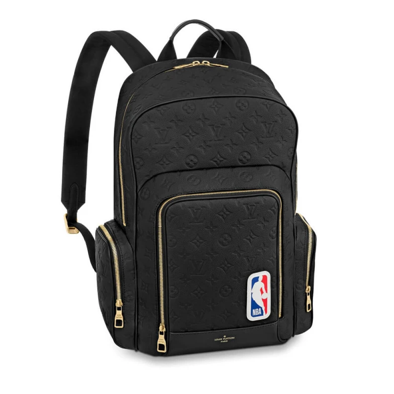 Ball Grai LVxNBA Grain Leather Basketball Backpack