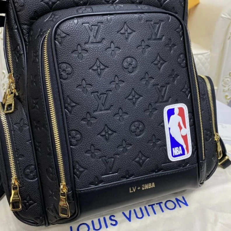 Louis vuitton locations Ball Grai LVxNBA Grain Leather Basketball Backpack