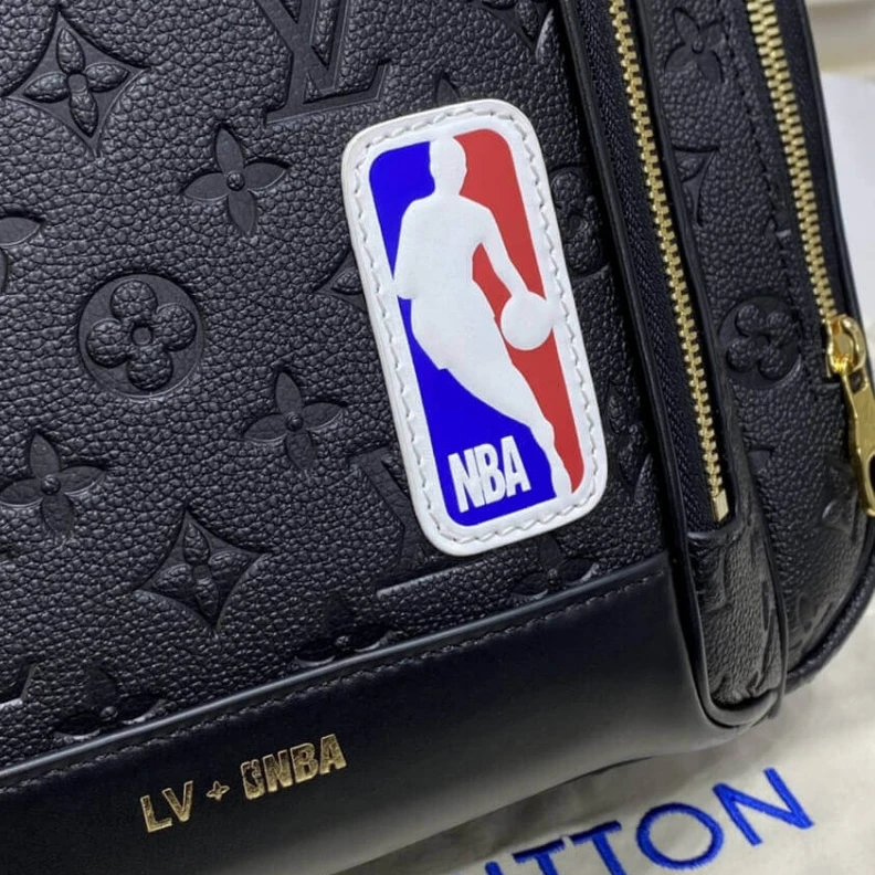 Louis vuitton locations Ball Grai LVxNBA Grain Leather Basketball Backpack