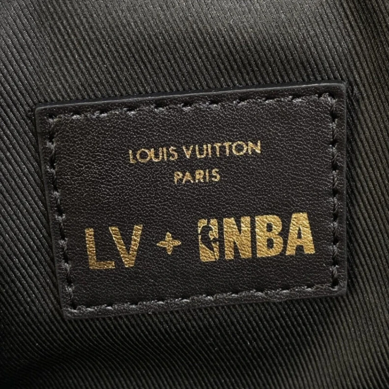 Louis vuitton locations Ball Grai LVxNBA Grain Leather Basketball Backpack