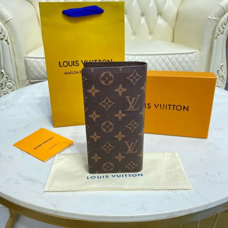 Top lv Part of th Louis VuittoN Monogram Stripes Brazza Wallet