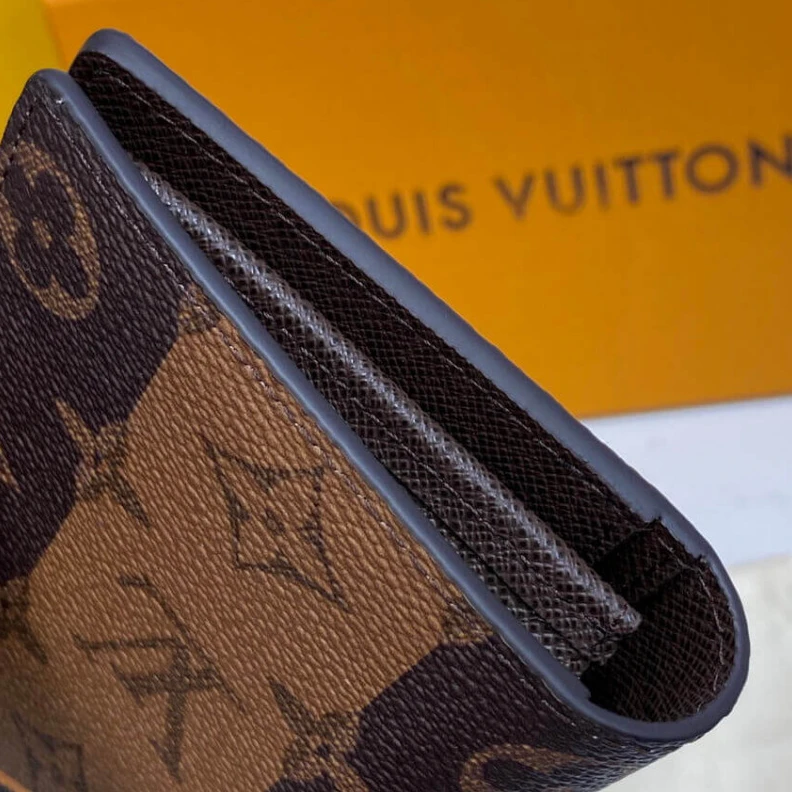 Top lv Part of th Louis VuittoN Monogram Stripes Brazza Wallet