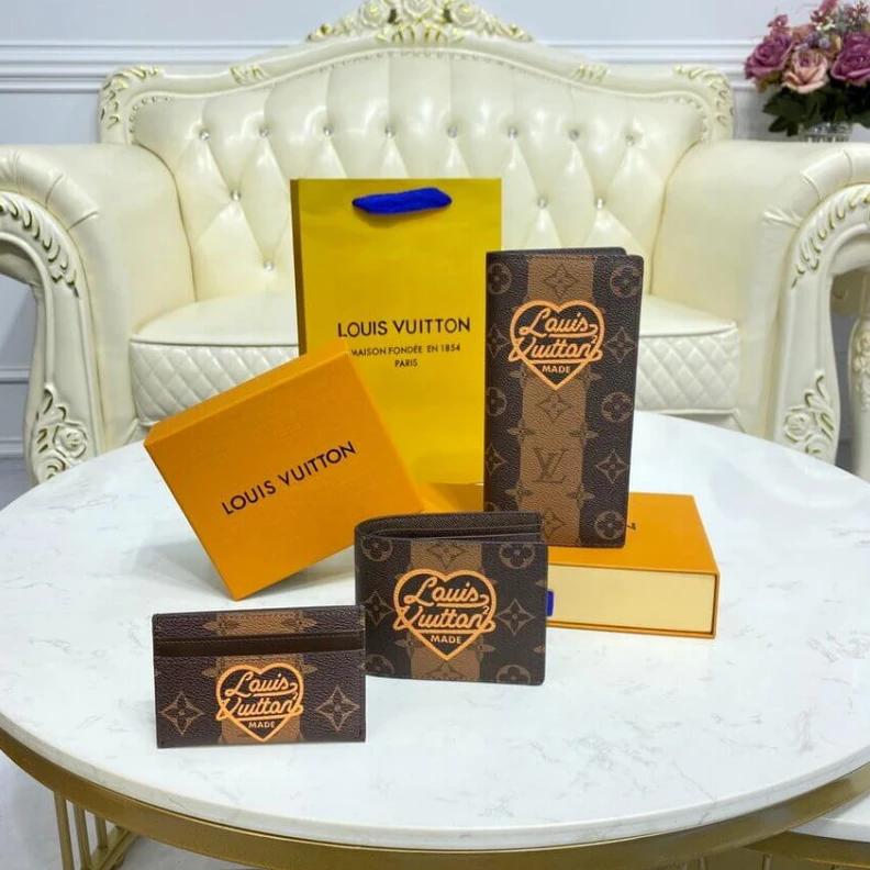 Top lv Part of th Louis VuittoN Monogram Stripes Brazza Wallet