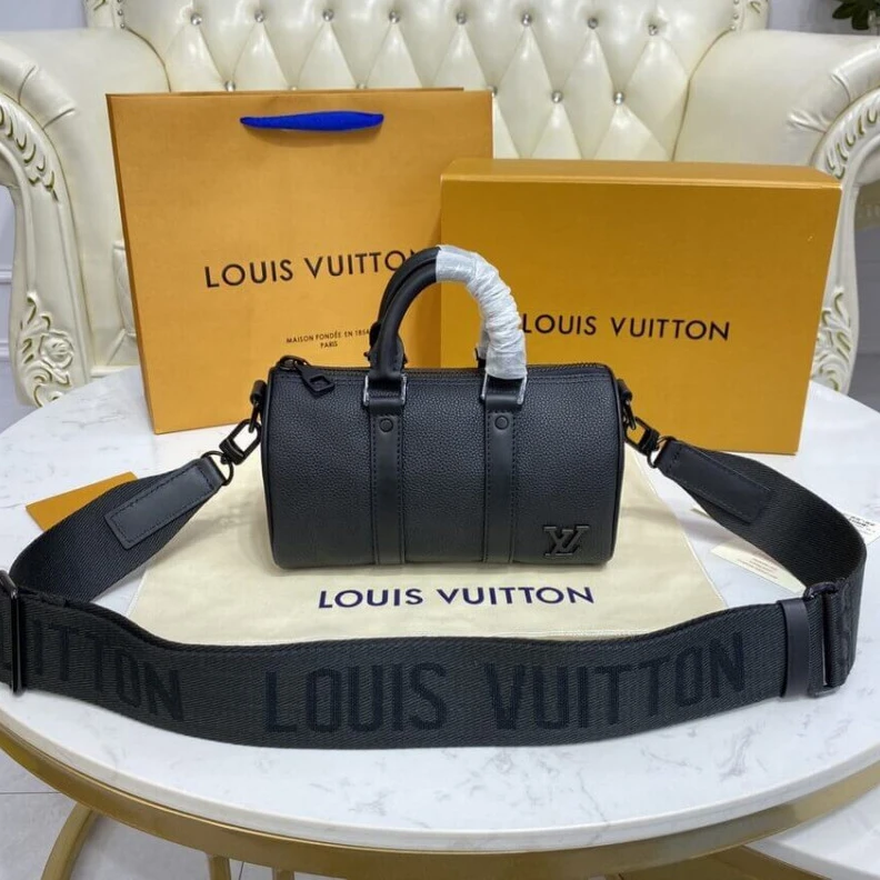 Lv belts replica Ferrous m Louis Vuitton Aerogram Leather Keepall XS Black