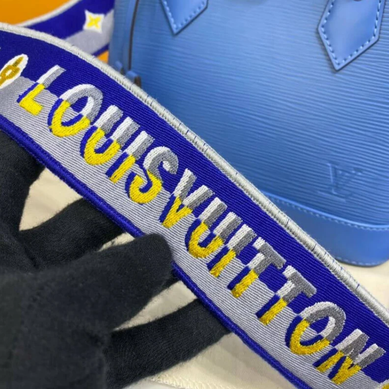 Replica bags lv Epi grain Louis Vuitton Alma BB Bleuet Blue