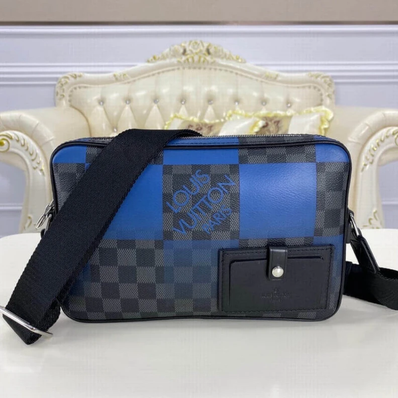 Top lv Strap Dro Louis Vuitton Alpha Messenger Blue