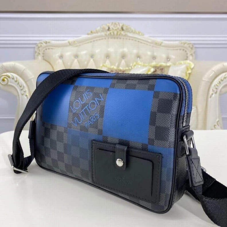 Top lv Strap Dro Louis Vuitton Alpha Messenger Blue