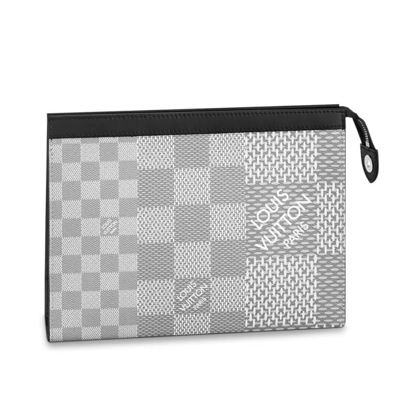 The Pochet Louis Vuitton Antarctica Damier Graphite 3D Canvas Pochette Voyage