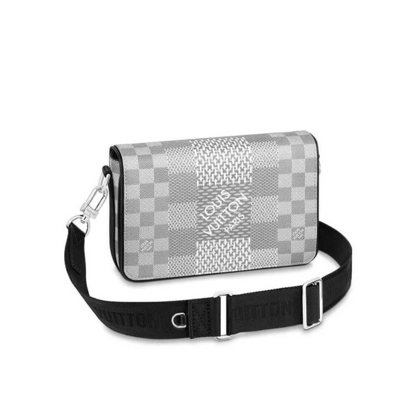 Strap dro Louis Vuitton Antarctica Damier Graphite 3D Canvas Studio Messenger