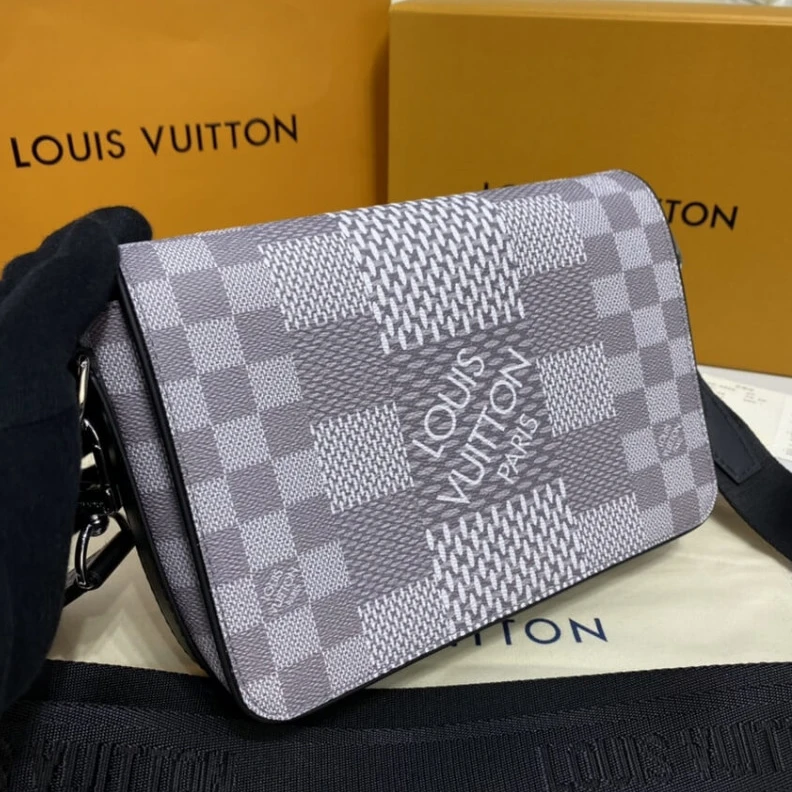 Replica bags lv Silvercol Louis Vuitton Antarctica Damier Graphite Studio Messenger